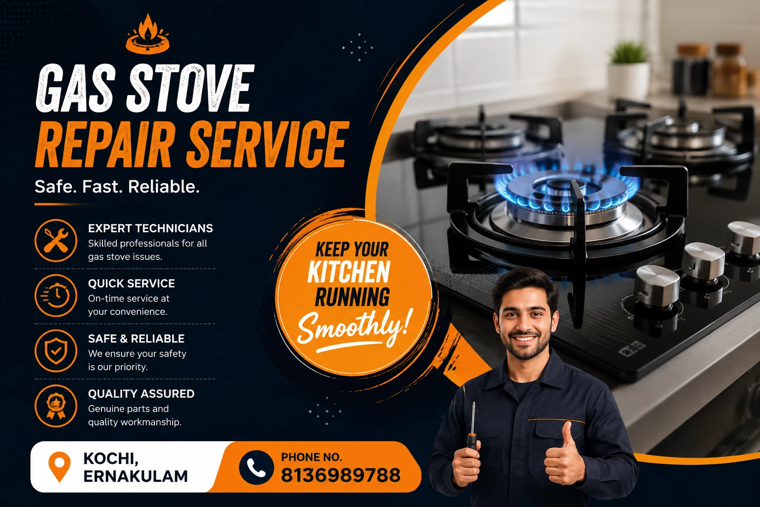 Kitchen appliance repair service